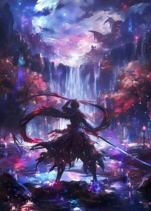 Samurai of the World: Fantasy Art Print - Premium Wooden Framed Poster. Ready to Hang.