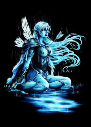 Dark Last Fight: A Fallen Warrior's Lament - Premium Wooden Framed Poster. Ready to Hang.