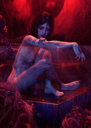 The Atrocity Exhibition V4: Dark Fantasy Art Print - Premium Wooden Framed Poster. Ready to Hang.