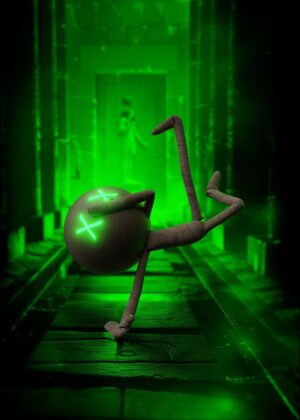 Mummy Dance: A Spooky Groove - Premium Wooden Framed Poster. Ready to Hang.