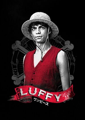 Luffy: One Piece Inspired Artwork - Premium Wooden Framed Poster. Ready to Hang.
