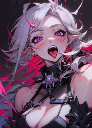 Mad Vampire Ravenna: Anime Art Print - Premium Wooden Framed Poster. Ready to Hang.