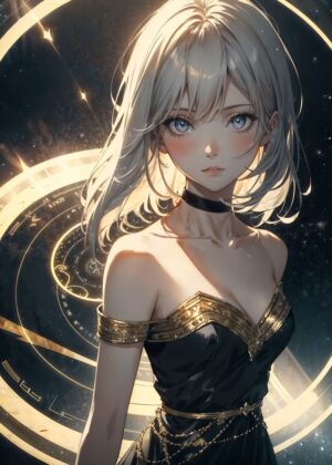 Seraphina: Anime Girl Art Print - Premium Wooden Framed Poster. Ready to Hang.