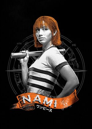 Nami: One Piece Navigator Art Print - Premium Wooden Framed Poster. Ready to Hang.