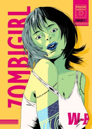 Zombie Girl Art Print - Premium Wooden Framed Poster. Ready to Hang.