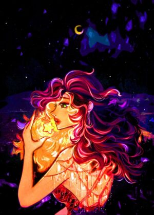 Star Eater: A Celestial Embrace - Premium Wooden Framed Poster. Ready to Hang.