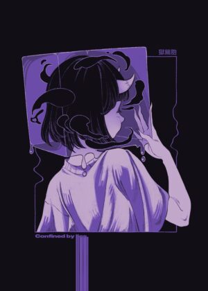 Purple Haze: Confined by Lies - Premium Wooden Framed Poster. Ready to Hang.