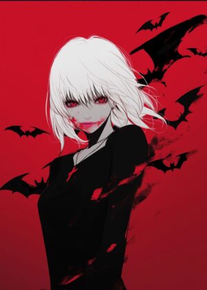 Adorable Yet Deadly 2: Anime Girl Art Print - Premium Wooden Framed Poster. Ready to Hang.