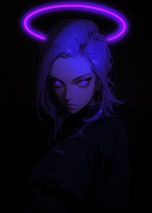 Dark Descent: Digital Art Print - Premium Wooden Framed Poster. Ready to Hang.