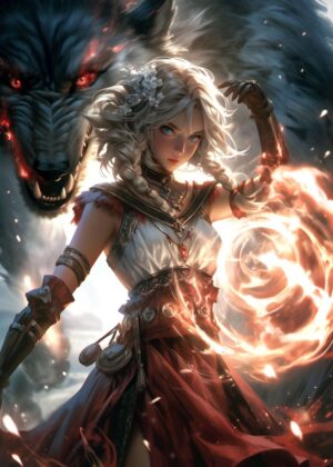 Maelstrom of Magic: Fantasy Art Print - Premium Wooden Framed Poster. Ready to Hang.