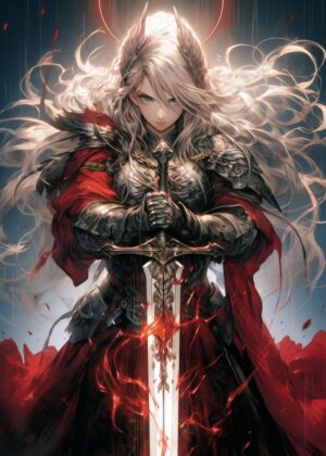 Valkyrie Blade: Fantasy Art Print - Premium Wooden Framed Poster. Ready to Hang.