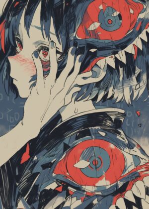 Abnormal Core: Anime-Style Digital Art Print - Premium Wooden Framed Poster. Ready to Hang.