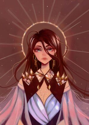 Soleil: A Celestial Portrait - Premium Wooden Framed Poster. Ready to Hang.