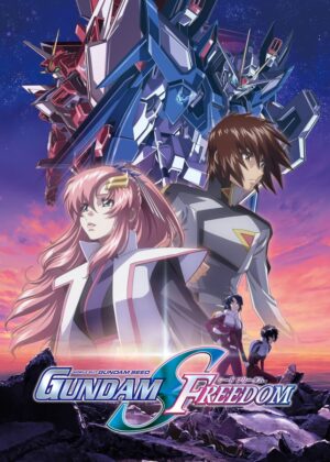 Gundam Seed Freedom Key Art 2: Anime Sci-Fi Artwork - Premium Wooden Framed Poster. Ready to Hang.