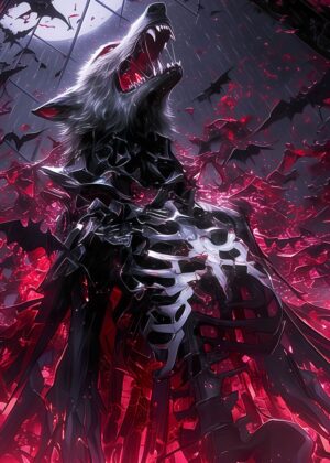 Resurrection of the Wolf: Dark Fantasy Art Print - Premium Wooden Framed Poster. Ready to Hang.