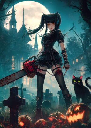 Moonlight Sonata Massacre: Dark Fantasy Art Print - Premium Wooden Framed Poster. Ready to Hang.