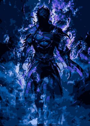 Dark Fantasy Warrior: Cid Kagenou Inspired Artwork - Premium Wooden Framed Poster. Ready to Hang.