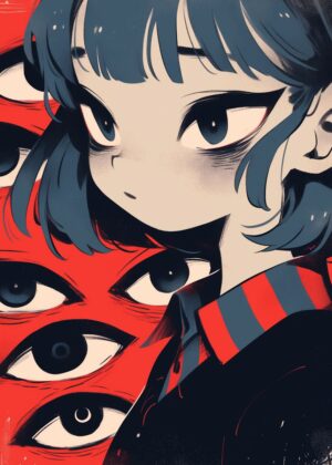Abnormal Core: A Striking Anime-Style Illustration - Premium Wooden Framed Poster. Ready to Hang.