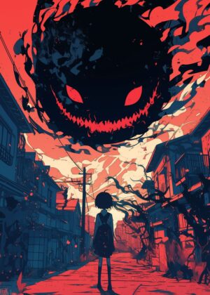 Abnormal Core: A Dark Fantasy Illustration - Premium Wooden Framed Poster. Ready to Hang.