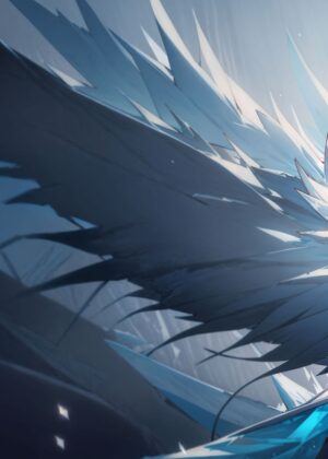 Anime Airl Angel Part 1: Celestial Wings - Premium Wooden Framed Poster. Ready to Hang.