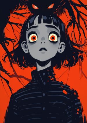 Abnormal Core: A Dark Fantasy Illustration - Premium Wooden Framed Poster. Ready to Hang.