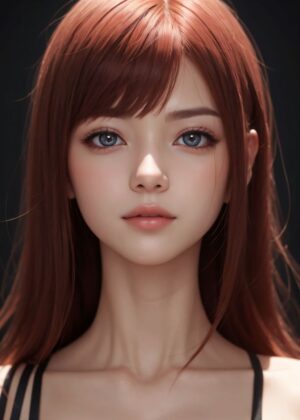 Arrogant Anime Girl: A Stunning Digital Art Print - Premium Wooden Framed Poster. Ready to Hang.