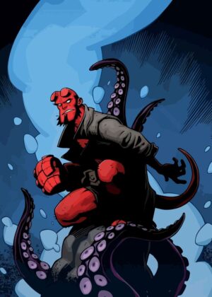 Hellboy: Urban Fantasy Art Print - Premium Wooden Framed Poster. Ready to Hang.