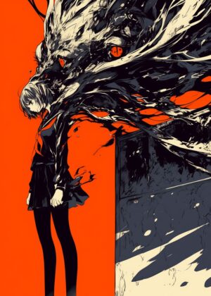 Abnormal Core: Dark Fantasy Art Print - Premium Wooden Framed Poster. Ready to Hang.