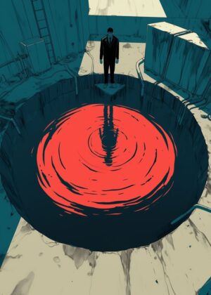Abnormal Core: A Descent into the Unseen - Premium Wooden Framed Poster. Ready to Hang.