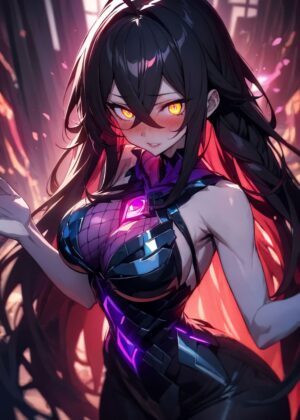 Stunning Anime Girl Art Print - Premium Wooden Framed Poster. Ready to Hang.
