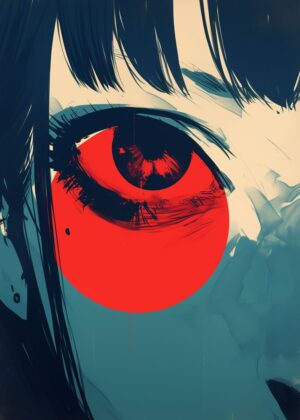Abnormal Core: Intense Gaze Art Print - Premium Wooden Framed Poster. Ready to Hang.