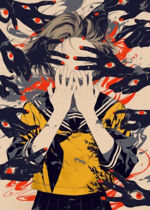 Abnormal Core: A Disturbingly Beautiful Artwork - Premium Wooden Framed Poster. Ready to Hang.