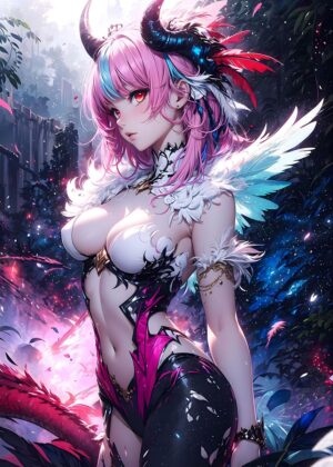 Fantasy Fairytale Girl Art Print - Premium Wooden Framed Poster. Ready to Hang.