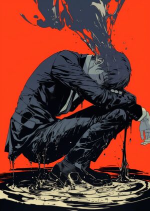 Abnormal Core: A Disturbingly Beautiful Artwork - Premium Wooden Framed Poster. Ready to Hang.