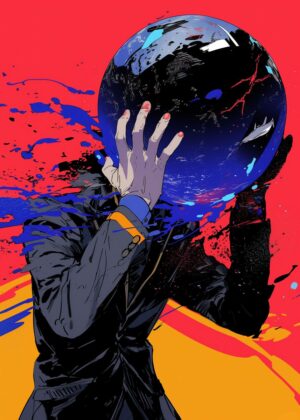 Abstract Art Print: Global Anomaly - Premium Wooden Framed Poster. Ready to Hang.