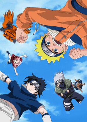 Naruto Gang Falling Artwork Print - Premium Wooden Framed Poster. Ready to Hang.