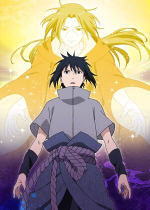 Sasuke and Itachi's Vision: A Brother's Bond in Anime Art - Premium Wooden Framed Poster. Ready to Hang.