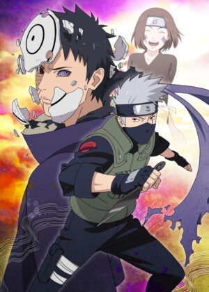 Naruto: Obito, Kakashi, and Rin Art Print - Premium Wooden Framed Poster. Ready to Hang.