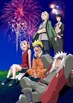 Naruto Fireworks Night Artwork - Premium Wooden Framed Poster. Ready to Hang.