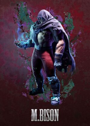 M. Bison: Street Fighter Artwork - Premium Wooden Framed Poster. Ready to Hang.