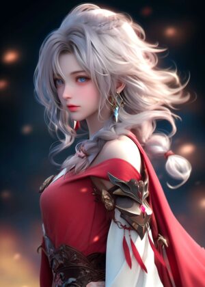 Celestial Mage: Fantasy Art Print - Premium Wooden Framed Poster. Ready to Hang.