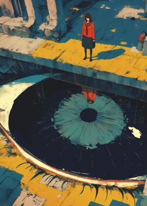 Abnormal Core: A Surreal Journey into the Depths of the Unconscious - Premium Wooden Framed Poster. Ready to Hang.