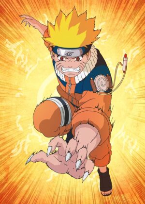 Naruto Uzumaki: Fiery Determination - Premium Wooden Framed Poster. Ready to Hang.