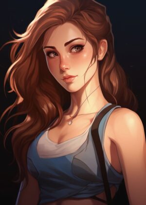 Stunning Anime Girl Art Print - Premium Wooden Framed Poster. Ready to Hang.