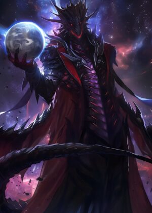 Master of the Worlds: Dark Fantasy Art Print - Premium Wooden Framed Poster. Ready to Hang.
