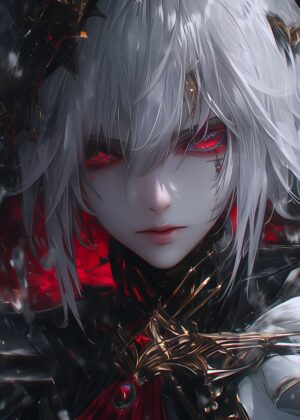 Gothic Anime: Dark Fantasy Art Print - Premium Wooden Framed Poster. Ready to Hang.