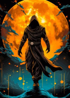 I Am Atomic: A Silhouette of Power - Premium Wooden Framed Poster. Ready to Hang.