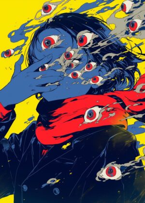 Abnormal Core: A Psychedelic Journey into the Subconscious - Premium Wooden Framed Poster. Ready to Hang.
