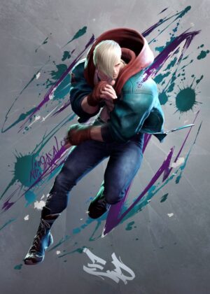 Dynamic Action Artwork: Ed - Premium Wooden Framed Poster. Ready to Hang.