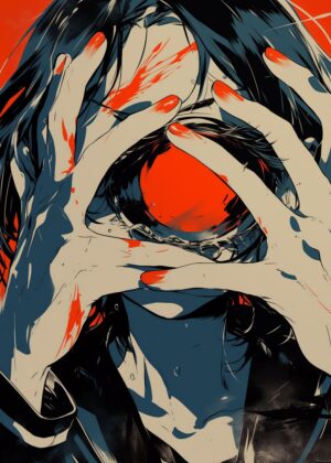 Abnormal Core: A Striking Artwork of Emotional Intensity - Premium Wooden Framed Poster. Ready to Hang.